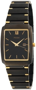 Pulsar Men's PXQ539 Dress Black Ion Plated Stainless Steel Watch