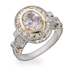 รูปย่อ Designer Inspired Oval Cut Diamond CZ Vintage Style Ring รูปที่1