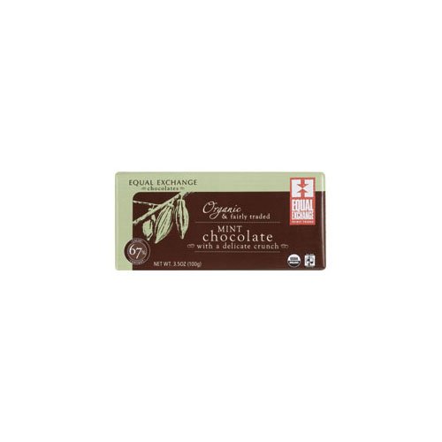 Equal Exchange Organic Mint Chocolate Fair Trade (Economy Case Pack) 3.5 Oz Bar (Pack of 12) ( Equal Exchange Chocolate ) รูปที่ 1