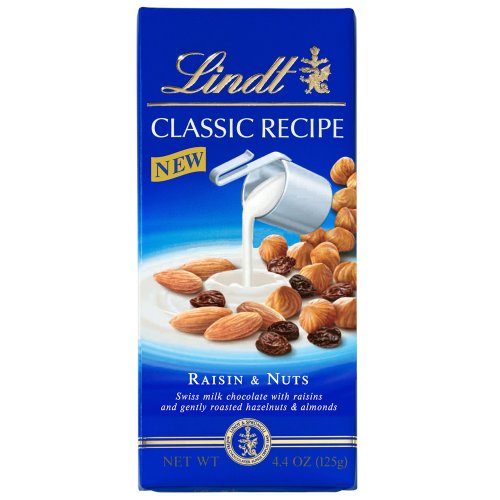 Lindt Classic Recipes Milk Chocolate with Raisin & Nuts, 4.4-Ounce Packages (Pack of 12) ( Lindt Chocolate ) รูปที่ 1