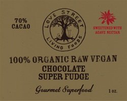 Chocolate, Organic Vegan SuperFudge, Agave Nectar Sweetened, CASE ORDER - 24 bars  รูปที่ 1