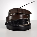 Pleated Tip Italian Leather Belt (leather belt )