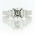 3.37ct asscher Cut Diamond Engagement Anniversary Ring