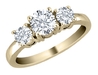 รูปย่อ Diamond Three Stone Engagement Anniversary Ring 1/2 Carat (ctw) in 14K Yellow Gold รูปที่1