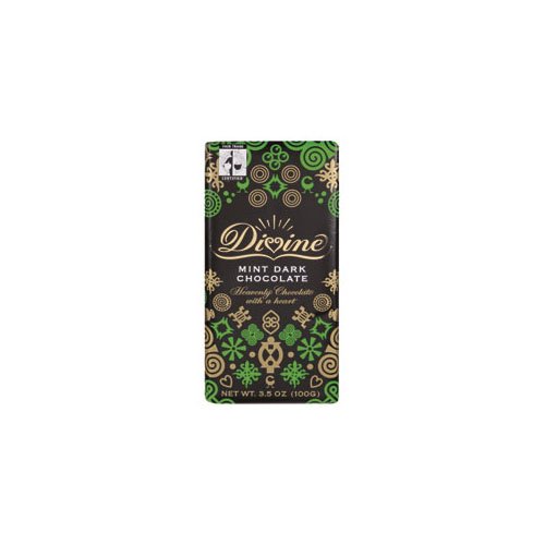 Divine Chocolate Dark Choc W/ Mint Fair Trade (Economy Case Pack) 3.5 Oz Bar (Pack of 10) ( Divine Chocolate Chocolate ) รูปที่ 1