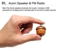 รูปย่อ Motz Tiny Wooden Acorn Speaker (Bulid-in FM Radio) for iPod and MP3 Player (100% Made in Handicraft) ( Pyramid Computer Speaker ) รูปที่2
