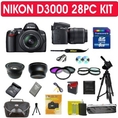 Review Nikon D3000 SLR Digital Camera 28pcs KIT with Nikon 18-55mm Vr Lens