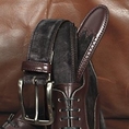 Italian Leather \ Suede Belt (leather belt )