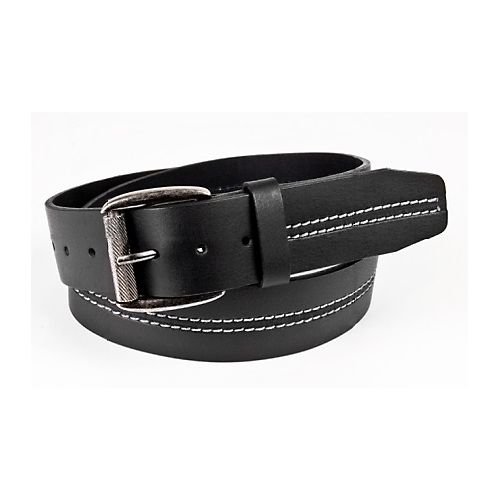 Haggar 38mm Black Cut Edge Belt (leather belt ) รูปที่ 1