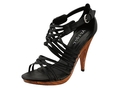 Reneeze MELODY-1 Black Fabric Strappy Women High-Heels Dress Sandals-Black ( Ankle Strap Sandal )