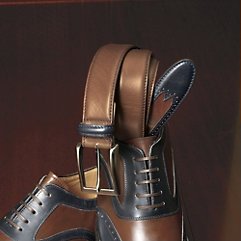 Two Tone Italian Leather Wingtip Belt (leather belt ) รูปที่ 1