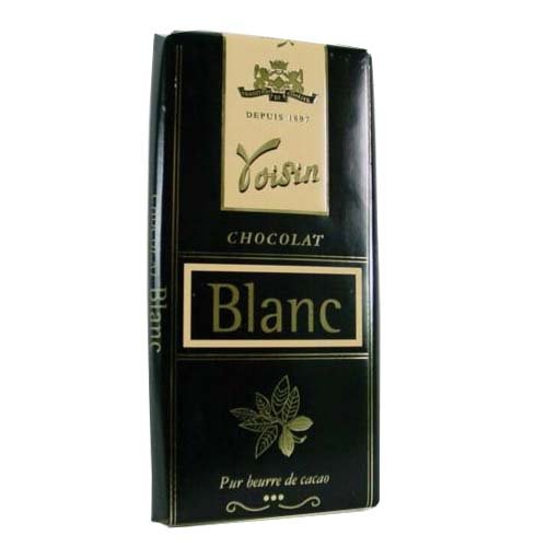White Chocolate bar pure cocoa butter 100g 3.5 oz bar French by Voisin, Three ( Voisin Chocolate ) รูปที่ 1