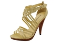 Reneeze MELODY-1 Yellow Fabric Strappy Women High-Heels Dress Sandals-Yellow ( Ankle Strap Sandal )