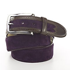 Italian Two-Tone Leather \ Suede Belt (leather belt ) รูปที่ 1