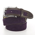 Italian Two-Tone Leather \ Suede Belt (leather belt )