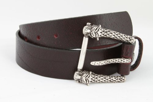 Tobacco Road Rocker Style Leather Belt Tiger Snake Metal Buckle (leather belt ) รูปที่ 1