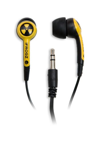 Ifrogz EarPollution Plugz - Headphones ( in-ear ear-bud ) - black, yellow ( iFrogz Ear Bud Headphone ) รูปที่ 1