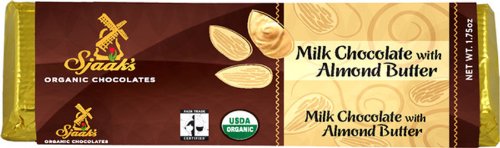 Sjaak's Organic Chocolate Bar, Milk Chocolate with Almonds, 1.75-Ounce Bars (Pack of 9) ( Sjaak's Chocolate ) รูปที่ 1