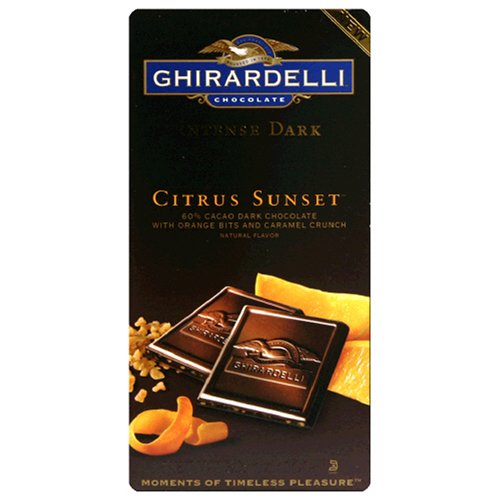 Ghirardelli Chocolate Intense Citrus Sunset with Orange Bits and Caramel Crunch, 3.5-Ounce Bars (Pack of 6) ( Ghirardelli Chocolate ) รูปที่ 1