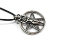 Wiccan Goddess on Pentacle for New Beginnings Pewter Pendant