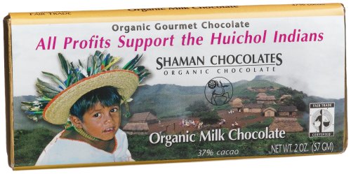 Shaman Chocolates Organic Milk (37% Cacao) Chocolate Bar, 2-Ounce Bars (Pack of 6) ( Shaman Chocolate ) รูปที่ 1