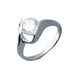 รูปย่อ Ladies Sterling Silver Solitaire Clear Cubic Zirconia Engagement Ring รูปที่1