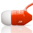 JBuds J2 Premium Hi-FI Noise Isolating Earbuds (Red/White) ( JLAB Ear Bud Headphone )