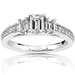 รูปย่อ 7/8ct TW Emerald & Round Diamond Engagement Ring in 14Kt Gold รูปที่2