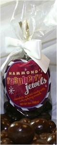 Hammonds Holiday Candy Gift Raspberry Jewels Chocolate Covered Christmas Candy 8 Ounce Bag ( Hammond's Candies Chocolate Gifts )