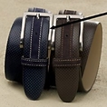 Italian Leather and Suede Belt (leather belt )