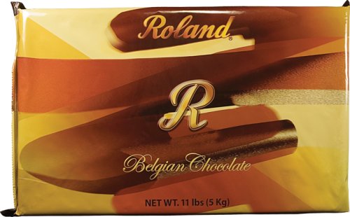Roland Belgian Extra Dark Chocolate (64%) Block, 11-Pound Bar ( Roland Chocolate ) รูปที่ 1