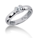 รูปย่อ Round Diamond Solitaire Semi Bezel Set Palladium Engagement Ring (0.3ctw, F - G Color, SI2 Clarity) รูปที่1