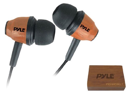 Pyle PIEHWD80LT Woodbud Real Wood In-Ear Earbud Stereo Headphones (Light Wood) ( Pyle Ear Bud Headphone ) รูปที่ 1