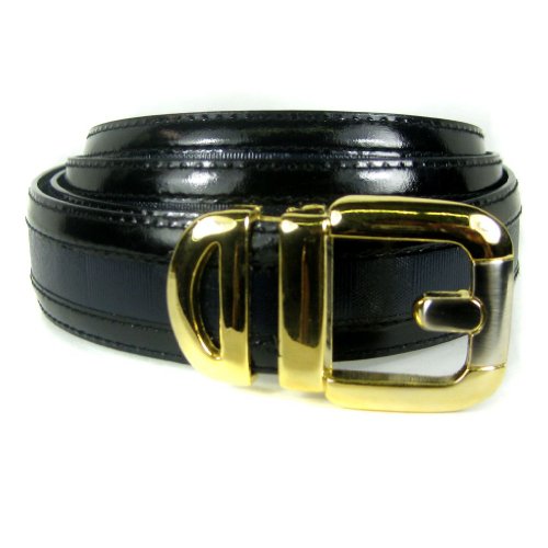 Mens - Navy - Black - Two Tone Leather Belt  รูปที่ 1