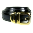 Mens - Navy - Black - Two Tone Leather Belt 