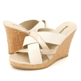 Womens Designer Beige Wedges Sandals Slides