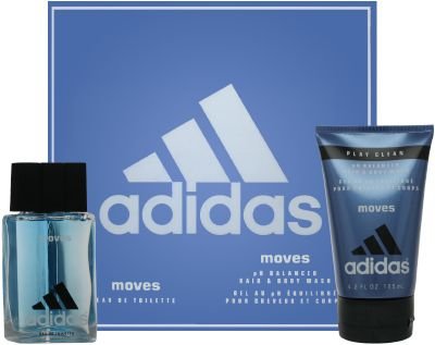 Adidas Moves by Coty for Men 2 Piece Set Includes: 1.7 oz Eau de Toilette Spray + 4.2 oz pH Balanced Hair & Body Wash ( Men's Fragance Set) รูปที่ 1