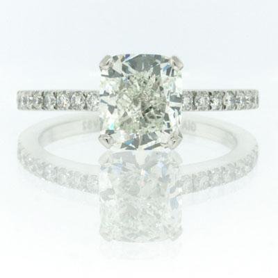2.32ct Cushion Cut Diamond Engagement Anniversary Ring รูปที่ 1