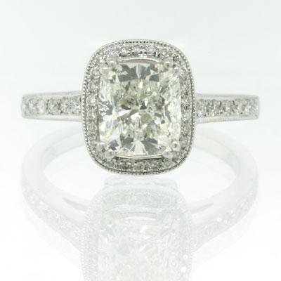 2.26ct Cushion Cut Diamond Engagement Anniversary Ring รูปที่ 1
