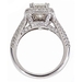 รูปย่อ Radiant Cut Diamond Engagement Ring Vintage Style 18k White Gold (3 Carats, SI-1 Clarity, F Color) รูปที่3