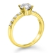 รูปย่อ 1 ct. Round Diamond Solitaire Engagement Ring in 14k Yellow Gold - Free Resize รูปที่2