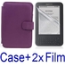 รูปย่อ Neewer PURPLE Protective Leather Case Cover For Kindle 3 eBook E-Reader + 2x SCREEN PROTECTOR (Kindle E book reader) รูปที่1