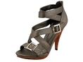 Reneeze MELODY-2 Gray Fabric Strappy Women High-Heels Dress Sandals-Gray ( Ankle Strap Sandal )