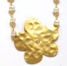 รูปย่อ 14K Gold Plated Pearl Necklace With Hammered Gold Flower with center CZ Pendant By Frank Ronay รูปที่2