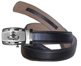 Silver Buckle with Master Jump Emblem with Ratchet Belt (leather belt )