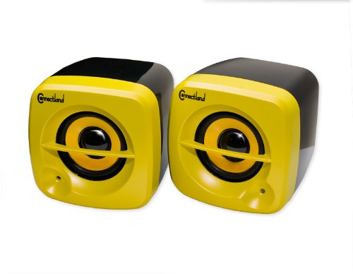 Connectland CL-SPK20064 USB or Battery Powered Portable Yellow Mini Cube Speaker ( Connectland Computer Speaker ) รูปที่ 1