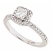 รูปย่อ Certified 14K White Gold Princess Cut Diamond Engagement Ring Wedding Band Bridal Set (1 1/4cttw, SI-1 Clarity, G Color) รูปที่2