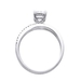 รูปย่อ 14K White Gold Diamond Wedding Engagement Ring Band with Side Stones (5/8 CTW., GH, SI) รูปที่2