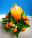 รูปย่อ  เที่ยนหอมประดับดอกมะลิ /ผลส้ม  ประดิษฐ์จากดินไทยผสมดินญี่ป่น รูปที่4