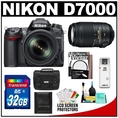 Review Nikon D7000 Digital SLR Camera & 18-105mm VR + 55-300mm VR Lens + 32GB Card + Filters + Case + Accessory Kit